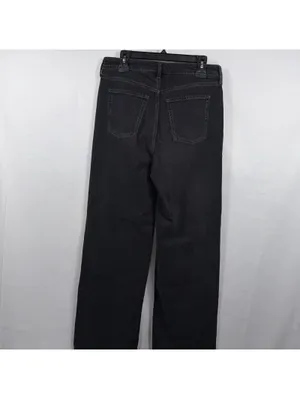 Old Navy Sky-Hi Wide Leg Jeans Women’s Size 10 Tall Black Wash thumbnail 6