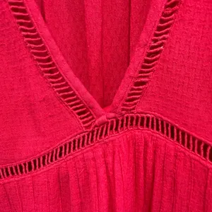 Free People V-neck 3/4 Sleeve Women’s Size M Fairy Swing Pink Dress thumbnail 5
