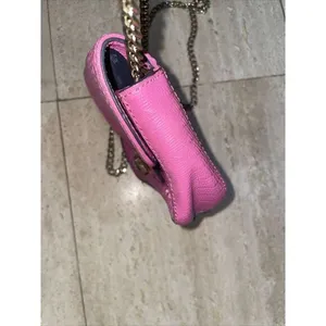 JUICY COUTURE Hot BARBIE‎ Pink Leather Crossbody Shoulder Bag Gold Chain thumbnail 4