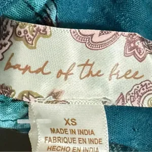 New B.O.G. COLLECTIVE BAND OF THE FREE Teal Floral Sleeveless Midi Dress XS thumbnail 10