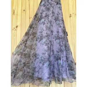 Lulus Most Beautiful Day Purple Floral Print Organza Maxi Dress Holiday Small thumbnail 5