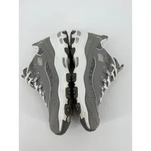 Skechers D'Lites Sneakers Womens 8 Gray White Memory Foam Walking Shoes Retro thumbnail 11