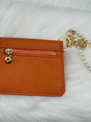 Autumn Wallet w/ Faux Pearl Keychain Strap thumbnail 3