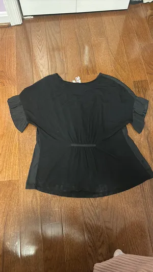 Anthropologie Dolan Left Coast Blouse Peplum Button Front Ruffle Sleeves - S thumbnail 7