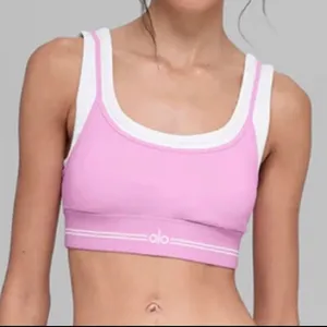 Alo Yoga Airbrush Better Together Bra Candy Heart Pink XS thumbnail 1
