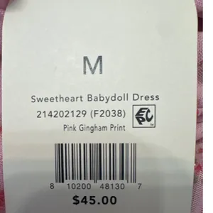 Blogilates Sweetheart Babydoll Dress Pink Gingham Floral Mesh Mini Medium New thumbnail 3