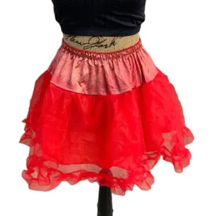 Red Petticoat Halloween Costume Tulle Skirt thumbnail 1