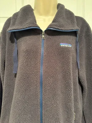 Patagonia Los Gatos Fleece Jacket Womens M Charcoal Gray Full Zip Sherpa 26150 thumbnail 1