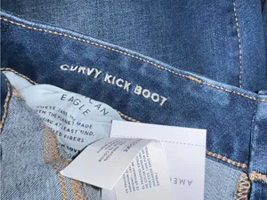 American Eagle Curvy Low Rise Kick Bootcut Next Level Stretch Jean Size 8 Short thumbnail 10