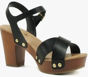 Soda Women Crisscross Band Chunky Platform Block Mid Heel Sandal thumbnail 1