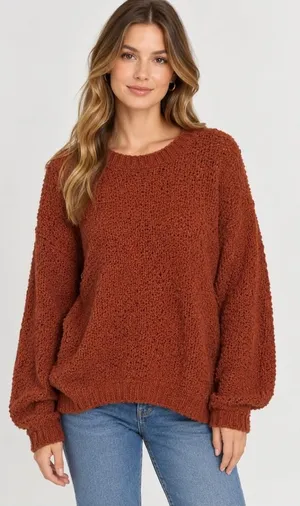 POL Boutique $79 Woman’s L Cable Chunky Knit Sweater Size L Cozy Style: FST296 thumbnail 1