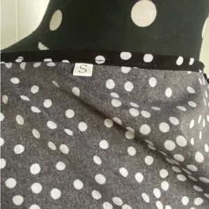 Shein Womens Blouse Sz S Black and White‎ Polka Dot Tie Front Cropped Length thumbnail 6