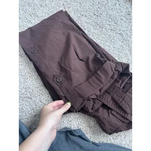 Y2K Cargo Utility Pants Cache Brown High‎ Waisted Cotton Straight Leg Trousers 0 thumbnail 6