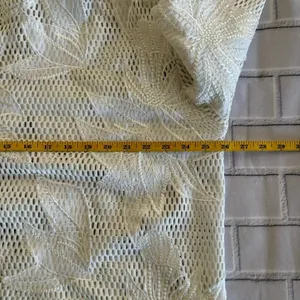 Free People FP Movement White Floral Mesh Hoodie High Low Hem Sweatshirt‎ Large thumbnail 10