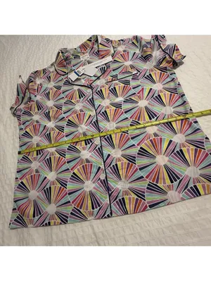 BedHead PJS Trina Turk Pajamas Fanfare Print Cotton Poplin Shorts Set NWT Sz XL thumbnail 9