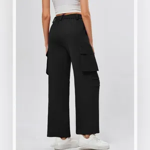 NEW Rust High Waisted Cargo Pants Wide Leg Baggy 4 Pockets 2X thumbnail 6
