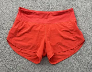 Lululemon Speed Up Shorts Mid Rise 4" Carnation Red Athletic Athleisure Women 6 thumbnail 1