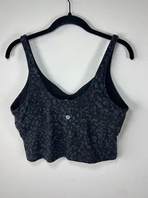 Lululemon Align Tank Top Wild Thing Camo Black Nulu Cropped Built-in Bra Yoga 12 thumbnail 9