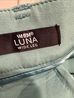White House Black Market‎ Luna Wide Leg Pants in Sage Green 4 thumbnail 4