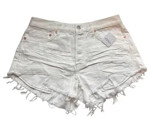 We The Free NWT Free People Loving Good Vibrations In The Spring White Shorts thumbnail 1