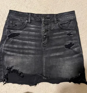 American Eagle Outfitters Denim Black Skirt thumbnail 1
