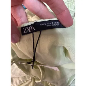 Zara Satin Ruched Slip Midi Dress Lime Green Coquette‎ Party Date Night NWT thumbnail 8