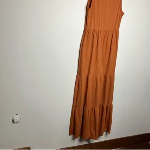 Anthropologie Saturday Sunday ribbed tiered jumpsuit rust‎ colored size XS thumbnail 9