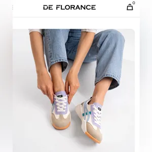DF DE FLORANCE Cloudea™ women’s Sneakers Size 9.5 blue purple tan white thumbnail 3