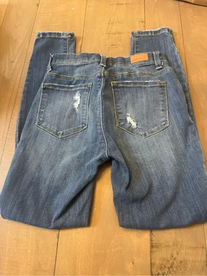 Judy Blue Size 1 25 Slighly Distressed Pull On Stretchy Jeans Skinny thumbnail 3