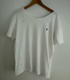 Polo Ralph Lauren Destroyed Off-the-Shoulder Tee thumbnail 1