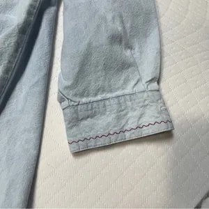 Ruff Hewn Embroidered Long Sleeve Denim Button Up women’s‎ size small thumbnail 9
