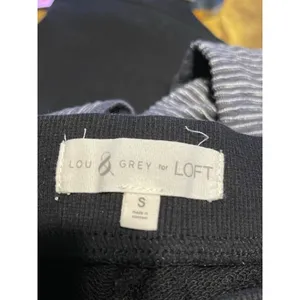 Lou & Grey LOFT Womens Black Embroidered Skier Ski Sweatpants Small Cozy Winter thumbnail 10