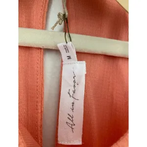 NWTs All in Favor Maxi‎ Dress Coral Halter Ruffle Autumn Parisian Boho Party thumbnail 8