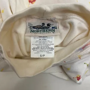 VTG Northern Reflections 80s 90s Autumn Leaves Mock Neck Top S Fall Granola thumbnail 6