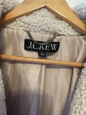 J.Crew Cream Teddy Lady Day Coat thumbnail 4