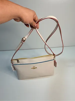 Coach Chalk Crossbody with Pink Trim and Blue Accent thumbnail 3