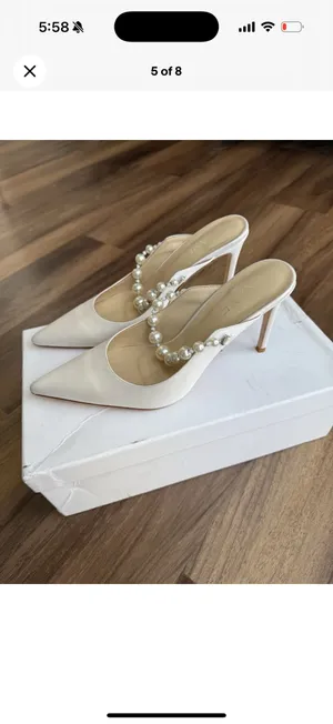 Raye Heels Revolve white with pearl strap thumbnail 3