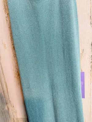 NWT Forever 21+ Women’s 2X Turquoise Metallic Knit Maxi Dress thumbnail 7