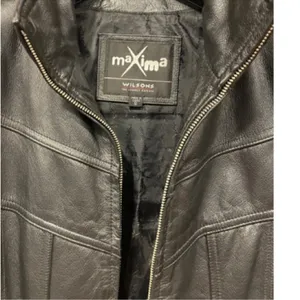 Wilson’s Leather Maxima Genuine Black Lined Leather Zip Up Jacket with Pockets thumbnail 5