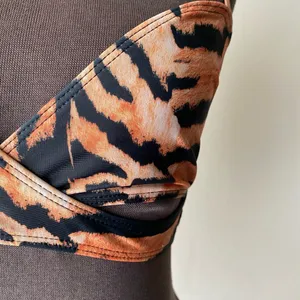 Beach Riot sz S tiger print‎ brown black bralette thumbnail 4