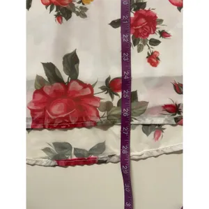 White Floral Racerback Top Size M Size M thumbnail 8