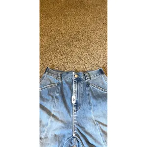 Madewell‎ High Rise Balloon Jeans Light Wash Seamed Front 26 Light Blue Cotton thumbnail 5