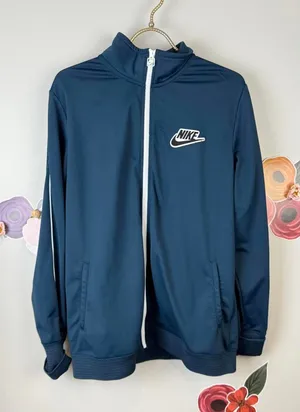 Nike Women’s Teal Blue & White Full Zip Pre-Game Track Jacket - Size - XL thumbnail 1