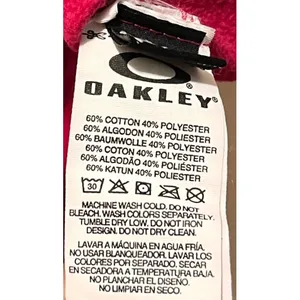 Oakley Logo Dark Reddish-Pink Graphic Hoodie Sweatshirt Size S‎ Sportswear thumbnail 5