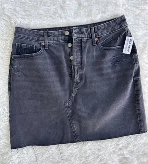 Old Navy Women's Size-12‎ Pencil Skirt High Rise Smooth Pockets Black Denim thumbnail 1