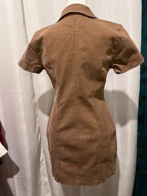Timing TEEN Denim brown dress thumbnail 3