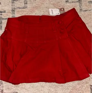 Red free people mini skirt thumbnail 1