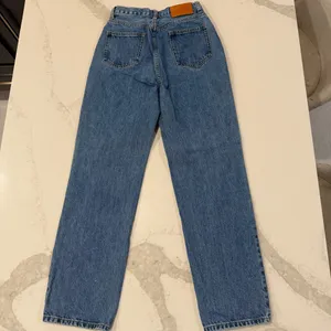 Princess Polly Holly Asymmetrical Straight Leg Denim Jean Womens 2 Mid Wash Blue thumbnail 10