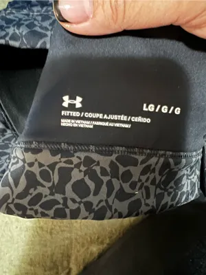 Under Armour Black Gray Abstract Print Fitted Athletic Sports Bra Strappy thumbnail 7