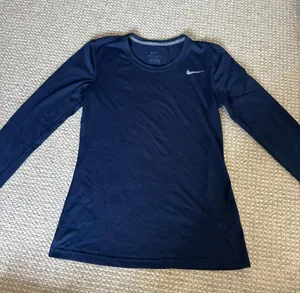 Nike Dri-Fit Navy Long Sleeve thumbnail 1